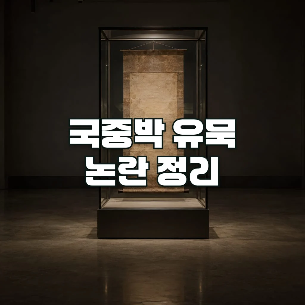 국중박 유묵 논란 정리