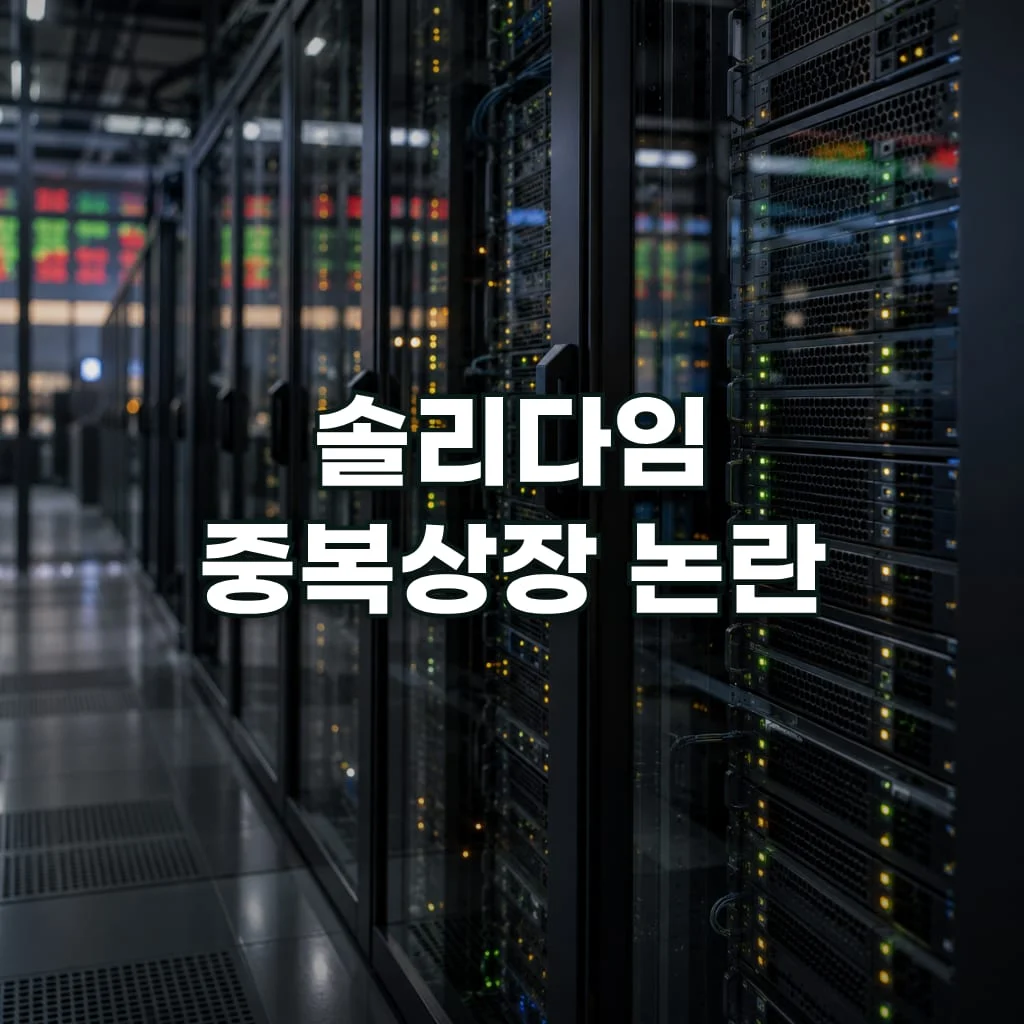솔리다임 중복상장 논란 정리, 나스닥 상장 쟁점과 금감원 입장