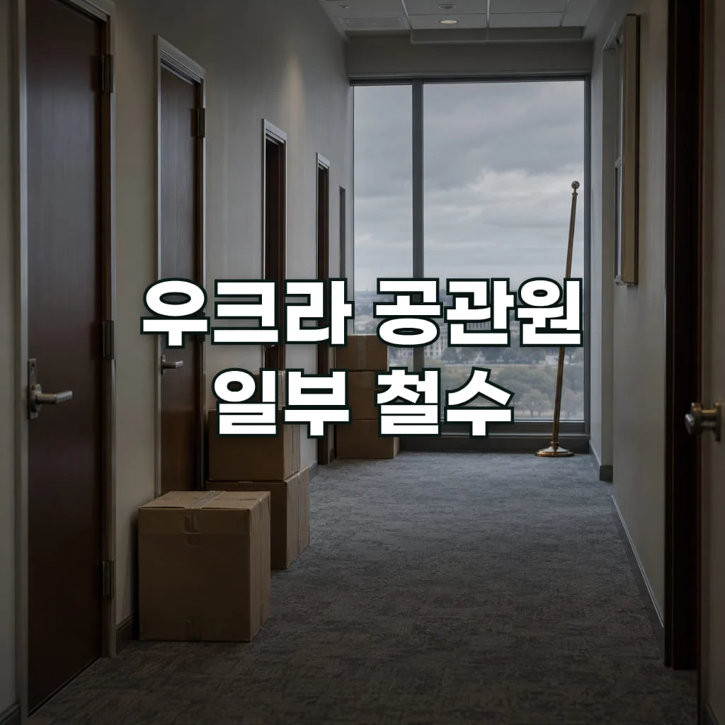 우크라 공관원 일부 철수