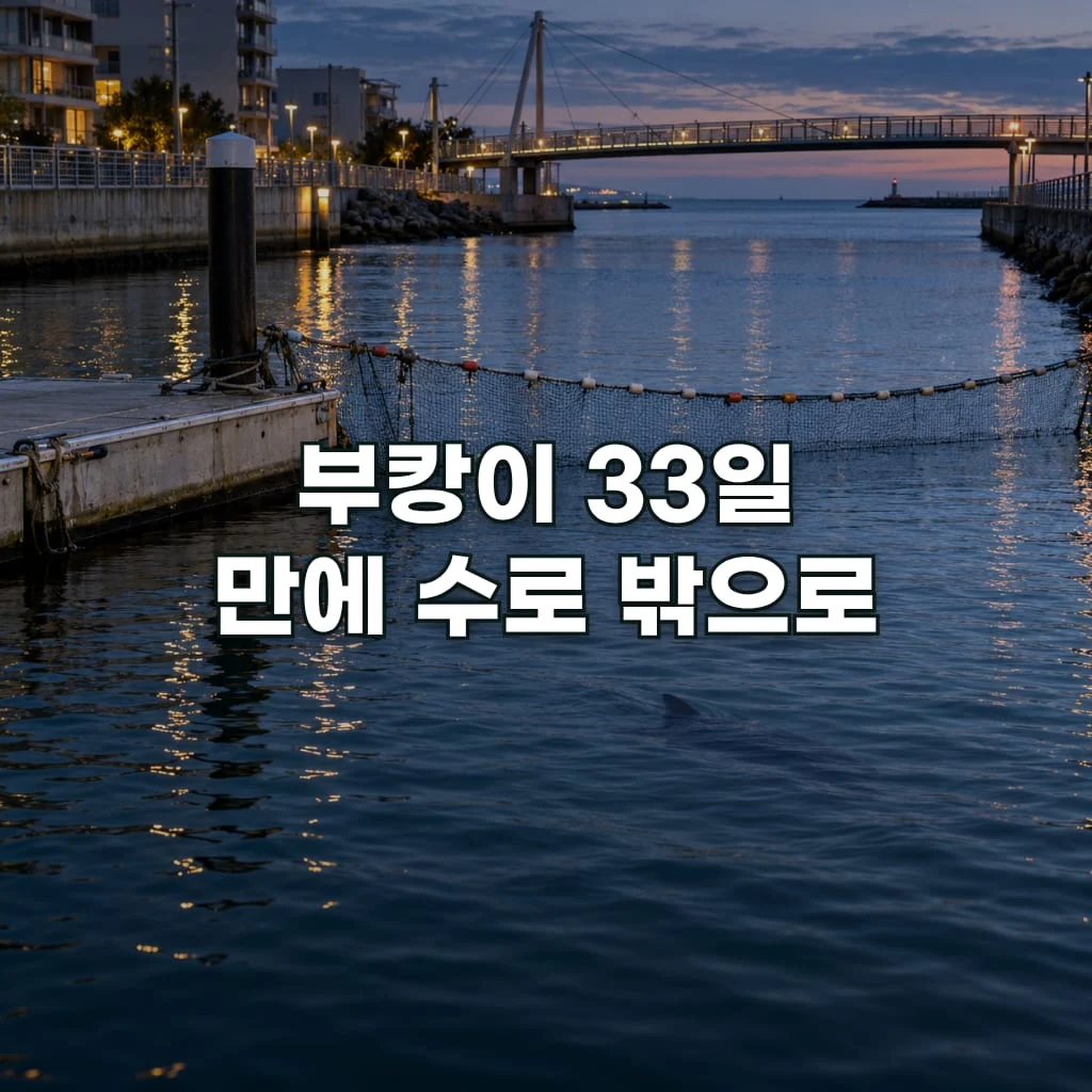 부캉이 33일 만에 수로 밖으로