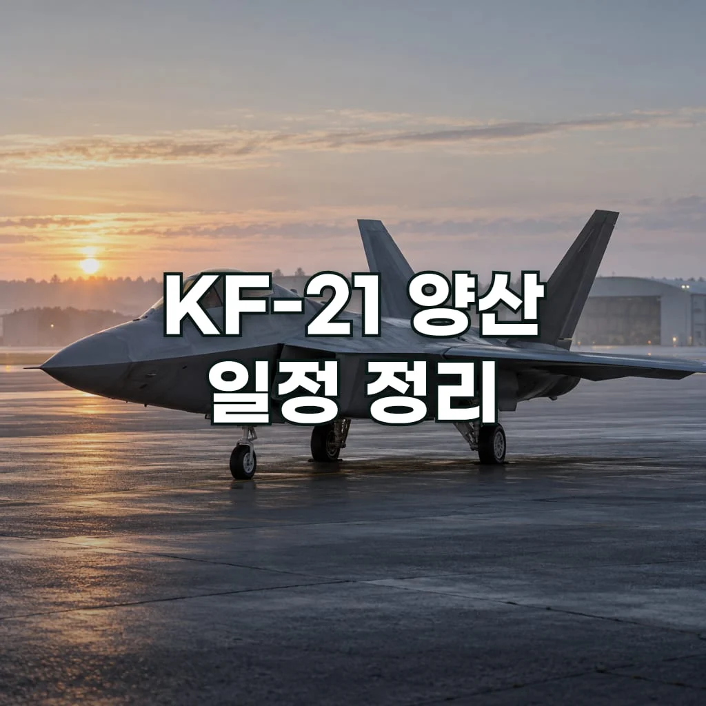 KF-21 양산 일정 정리