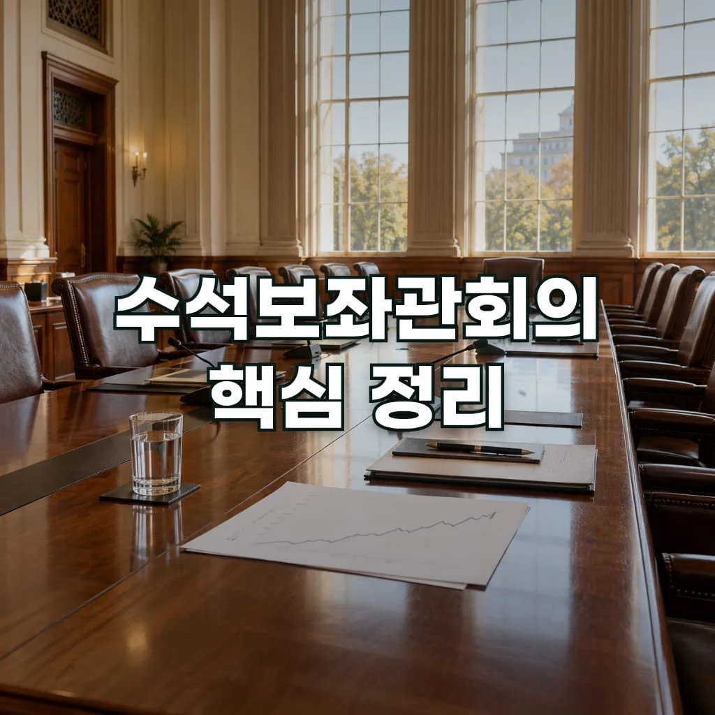수석보좌관회의 핵심 정리