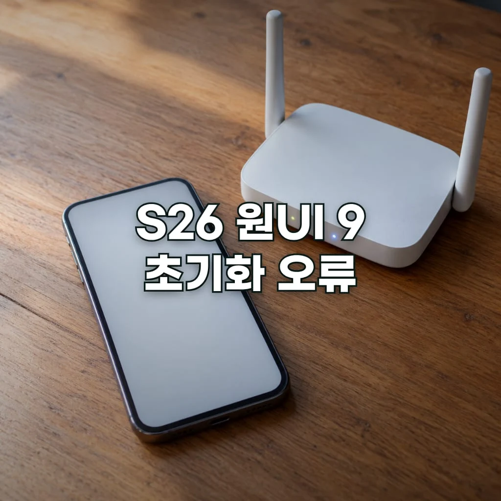 S26 원UI 9 초기화 오류